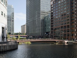 Eden Bridge spanning the width of Eden Dock