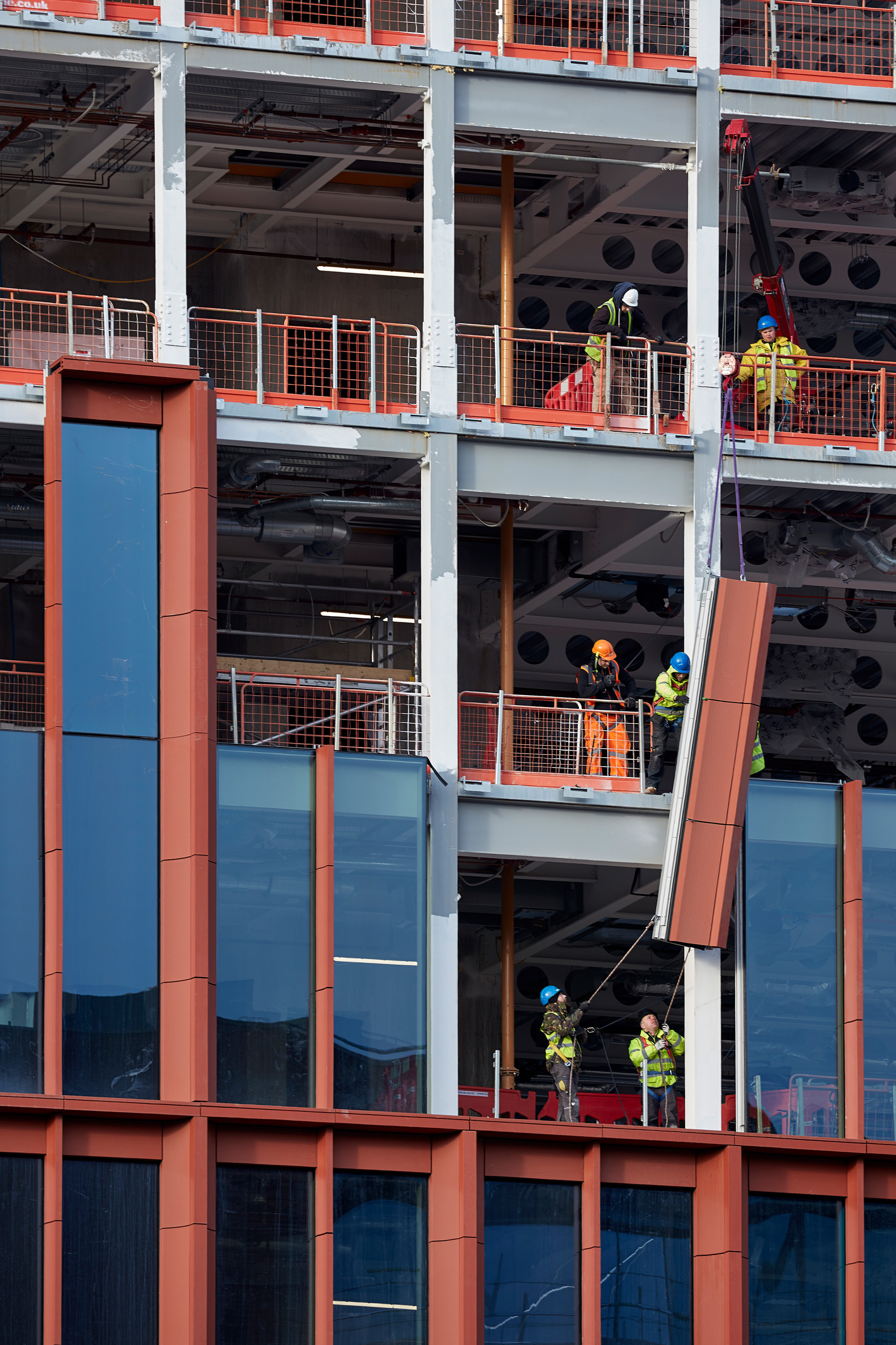 Installation of façade piers
