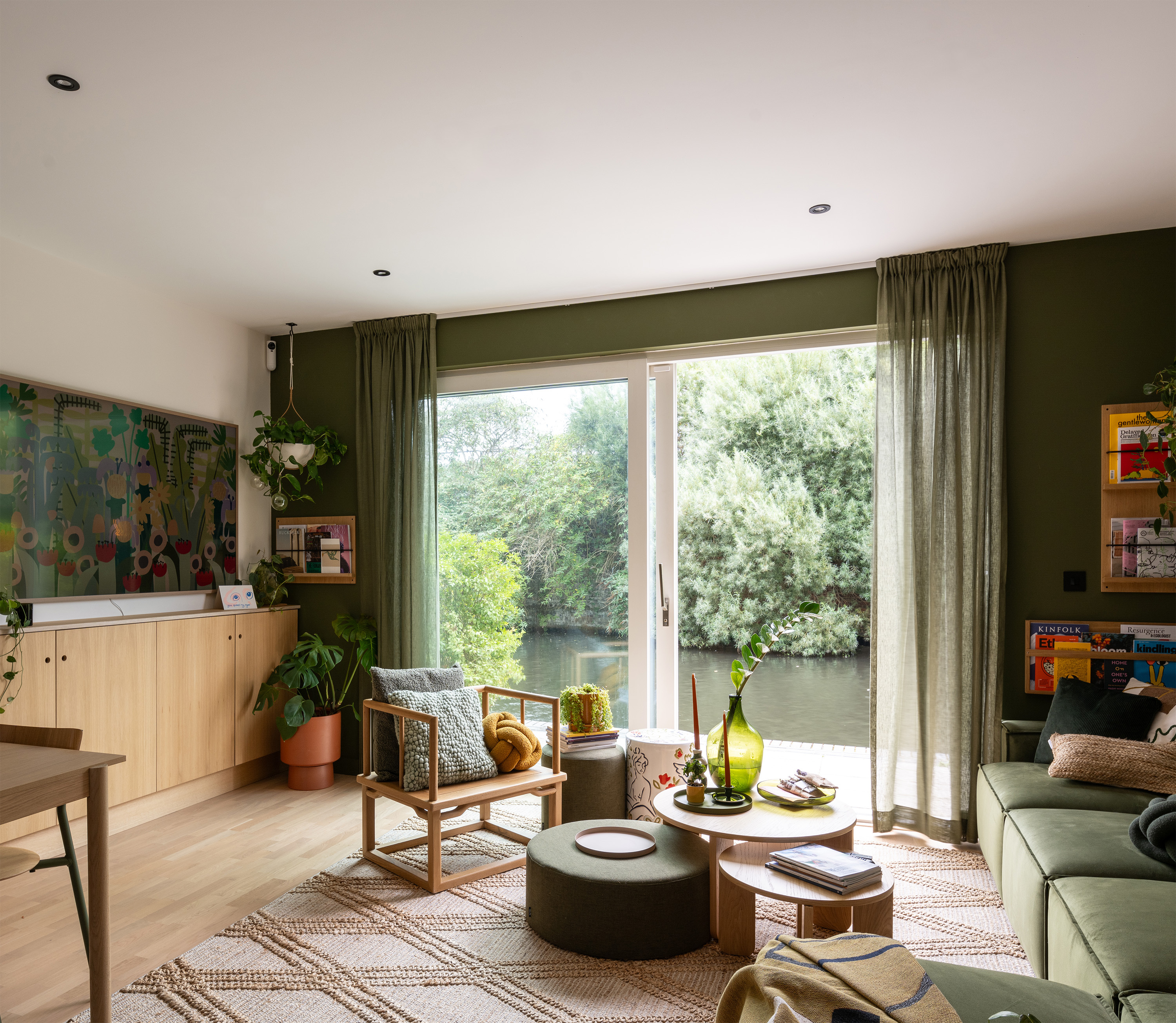 Living spaces within canal facing terraces