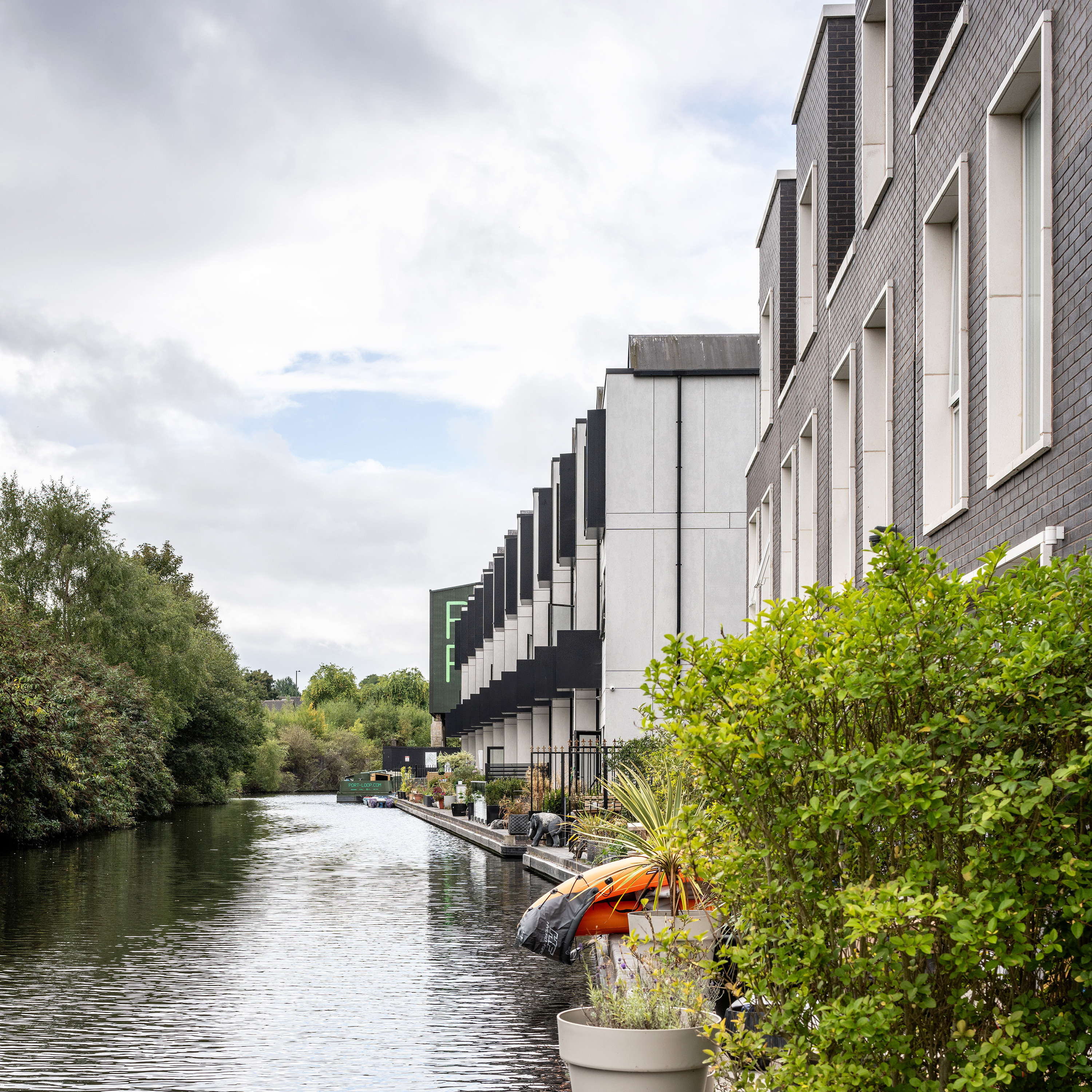 View from deck fronting the canal