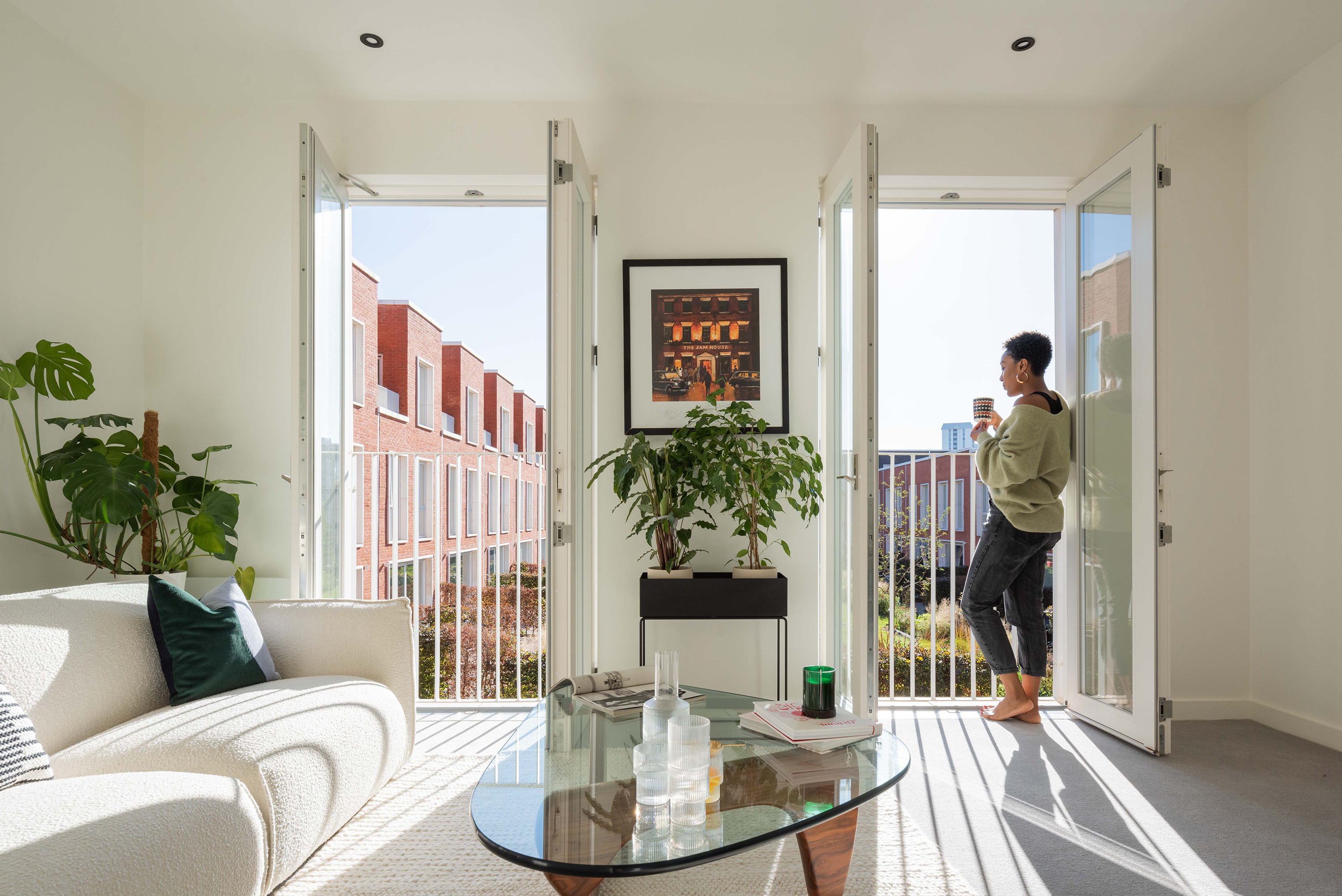 Views out to communal garden