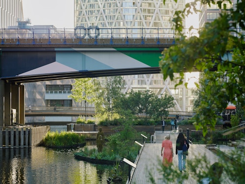Floating walkways and gardens