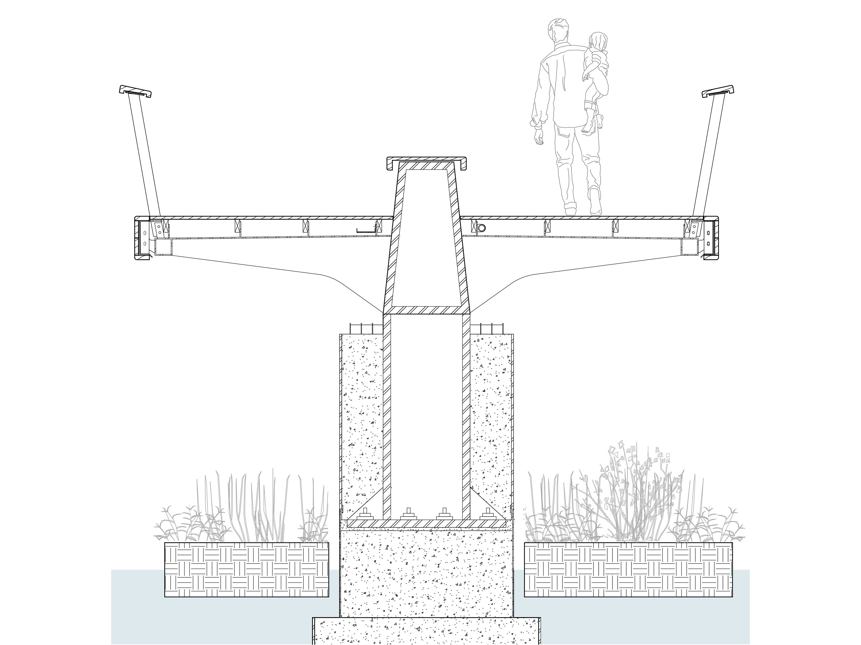 South column cross section