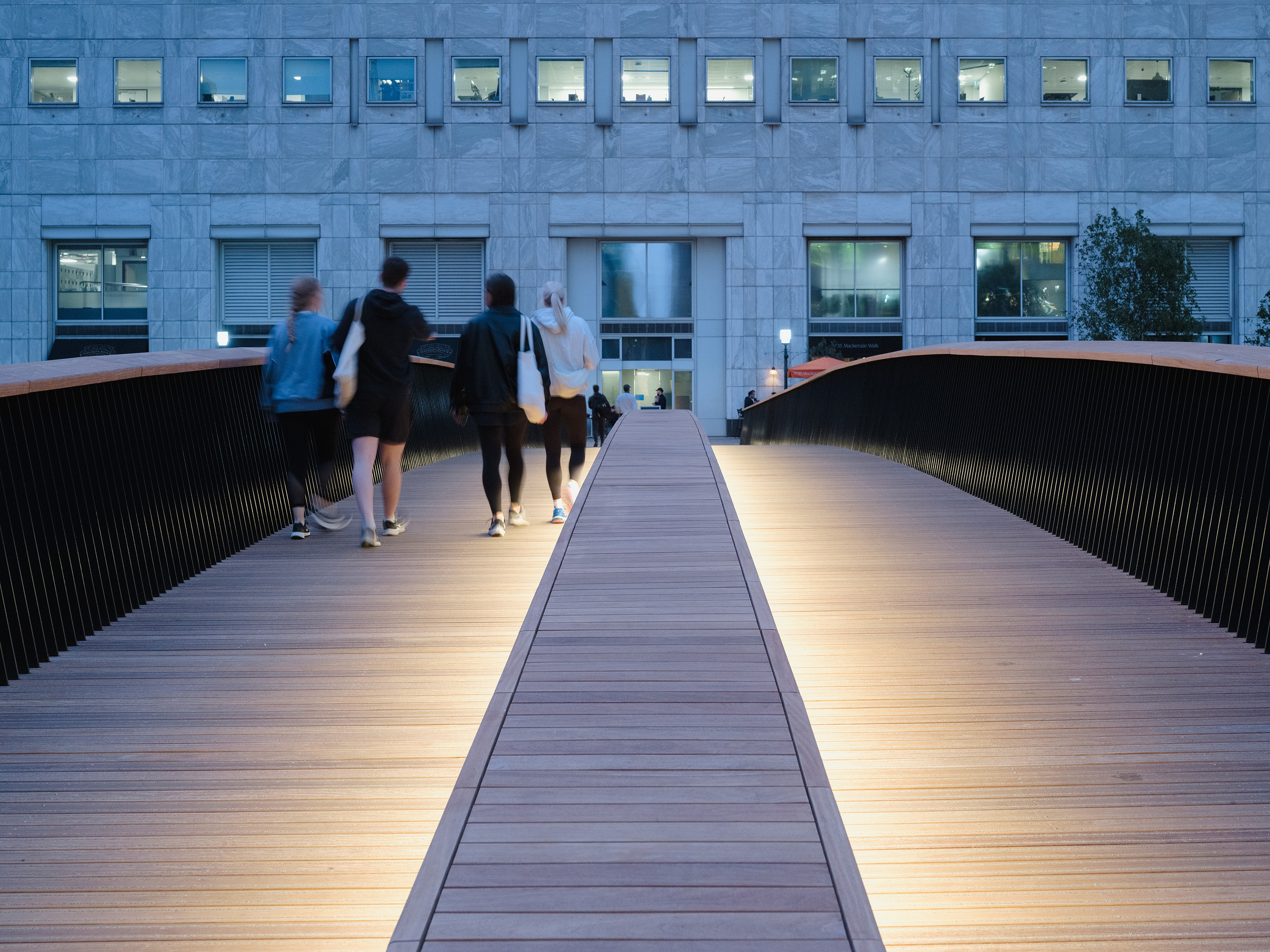 Eden bridge with people