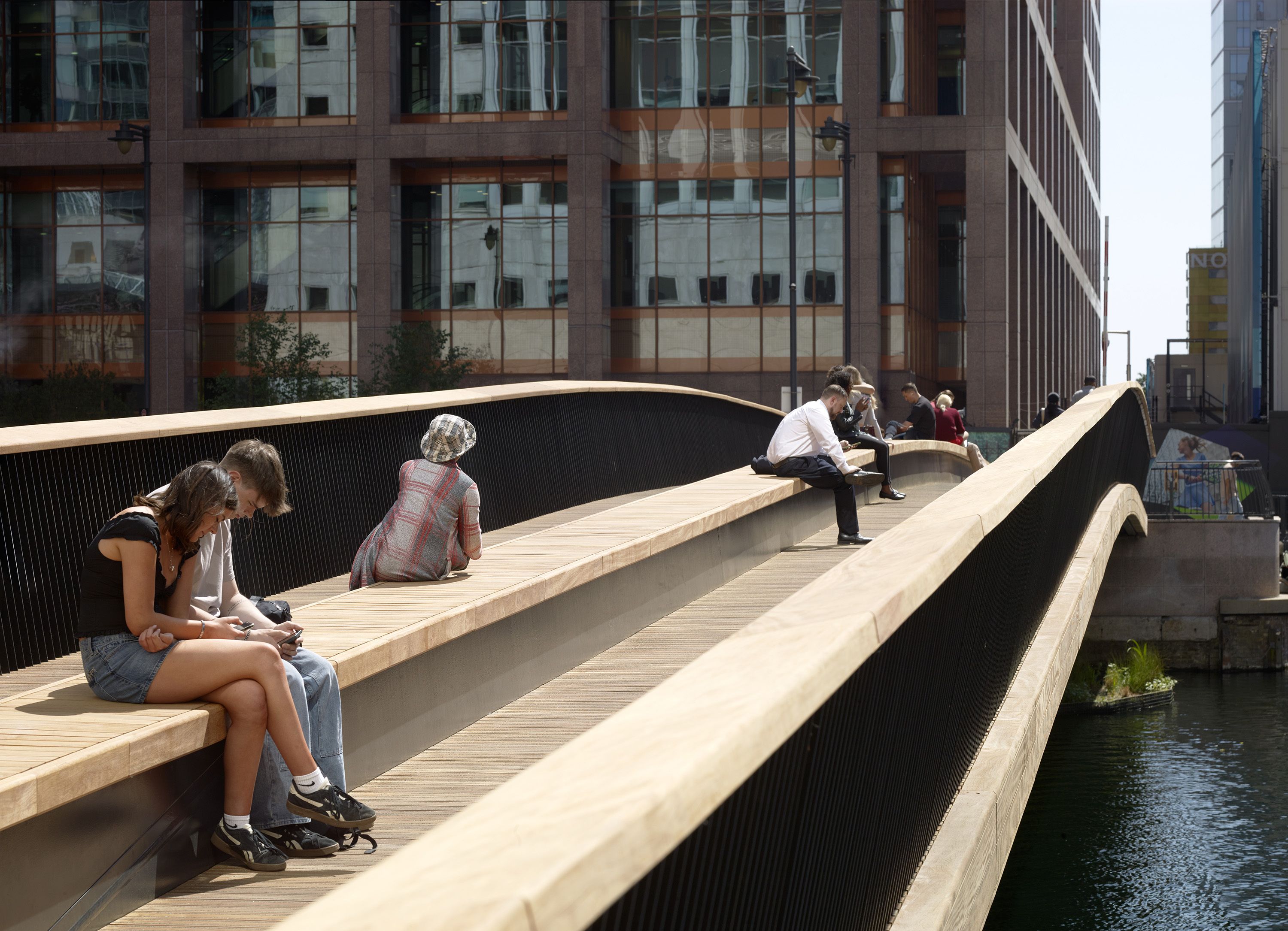 Eden bridge with people