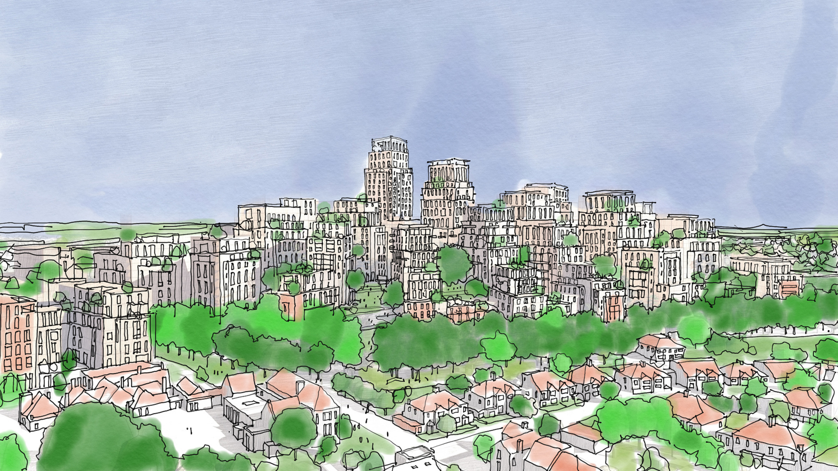 A hill-top town for London