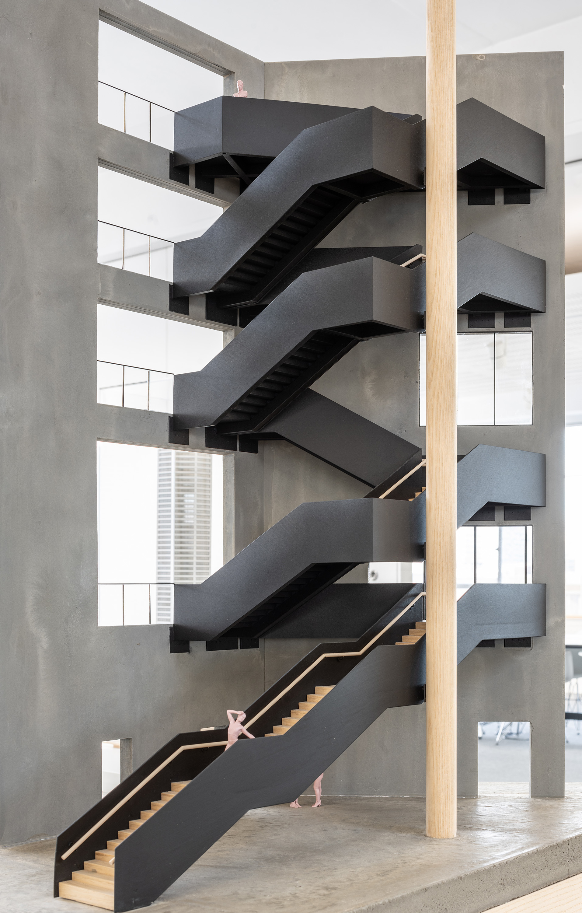 1:10 concrete feature stair model