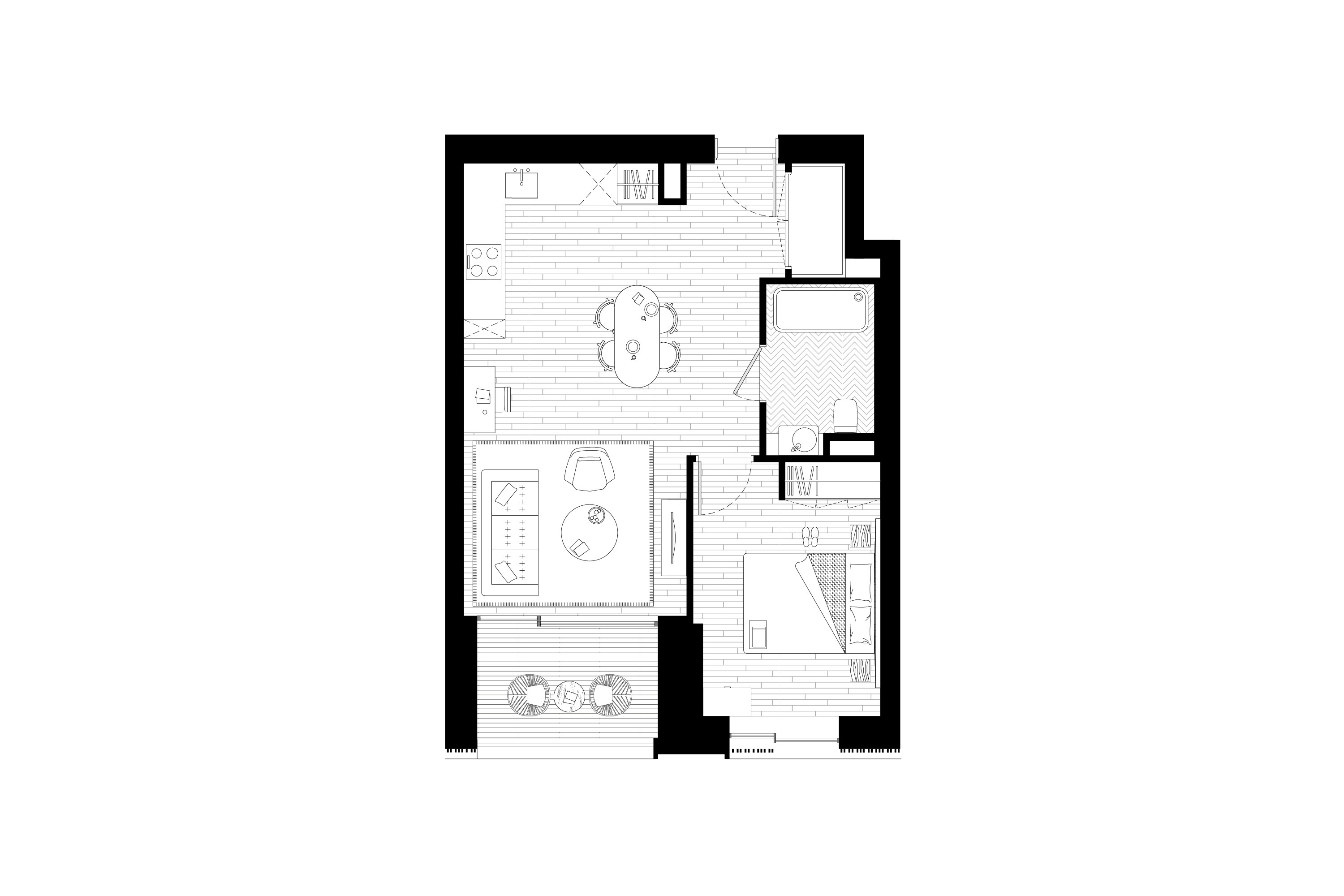 One-bed apartment