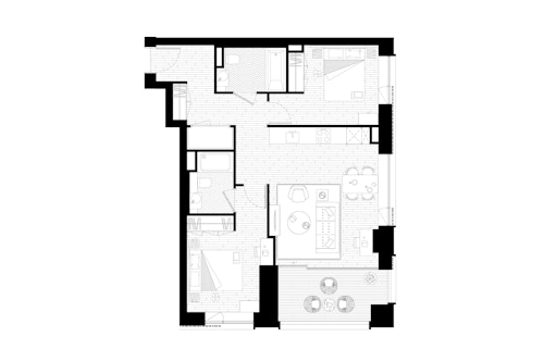 Two-bed apartment