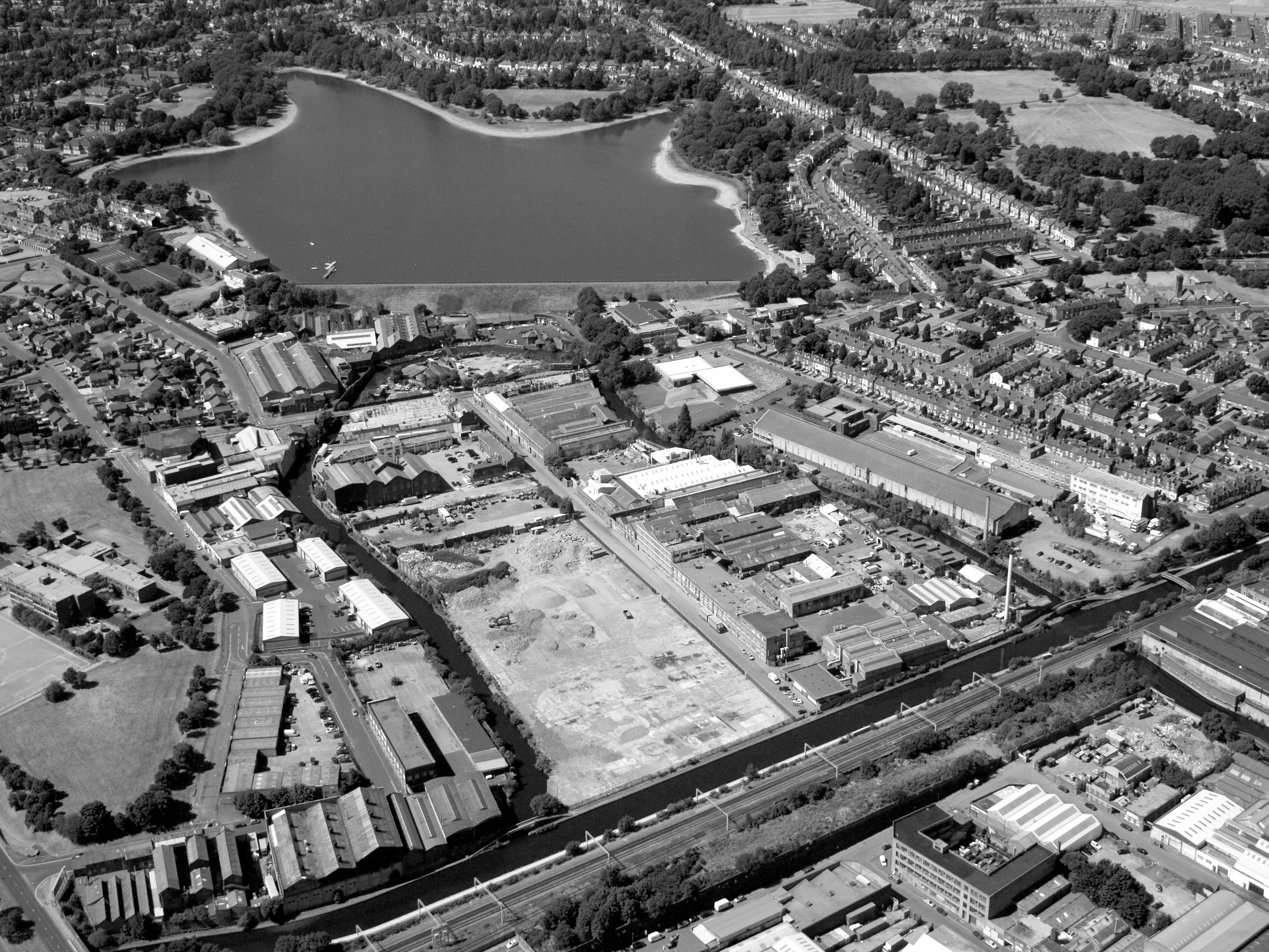 View of the brownfield site