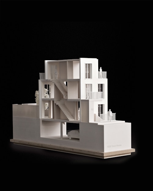 Model of a 1,500 sq ft Townhouse