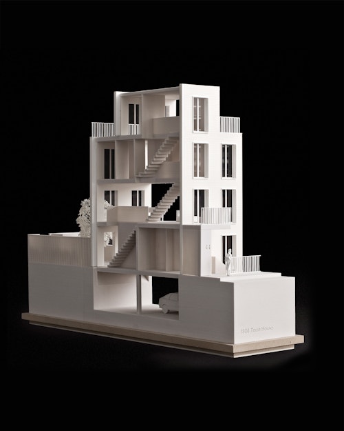 Model of a 1,800 sq ft Townhouse