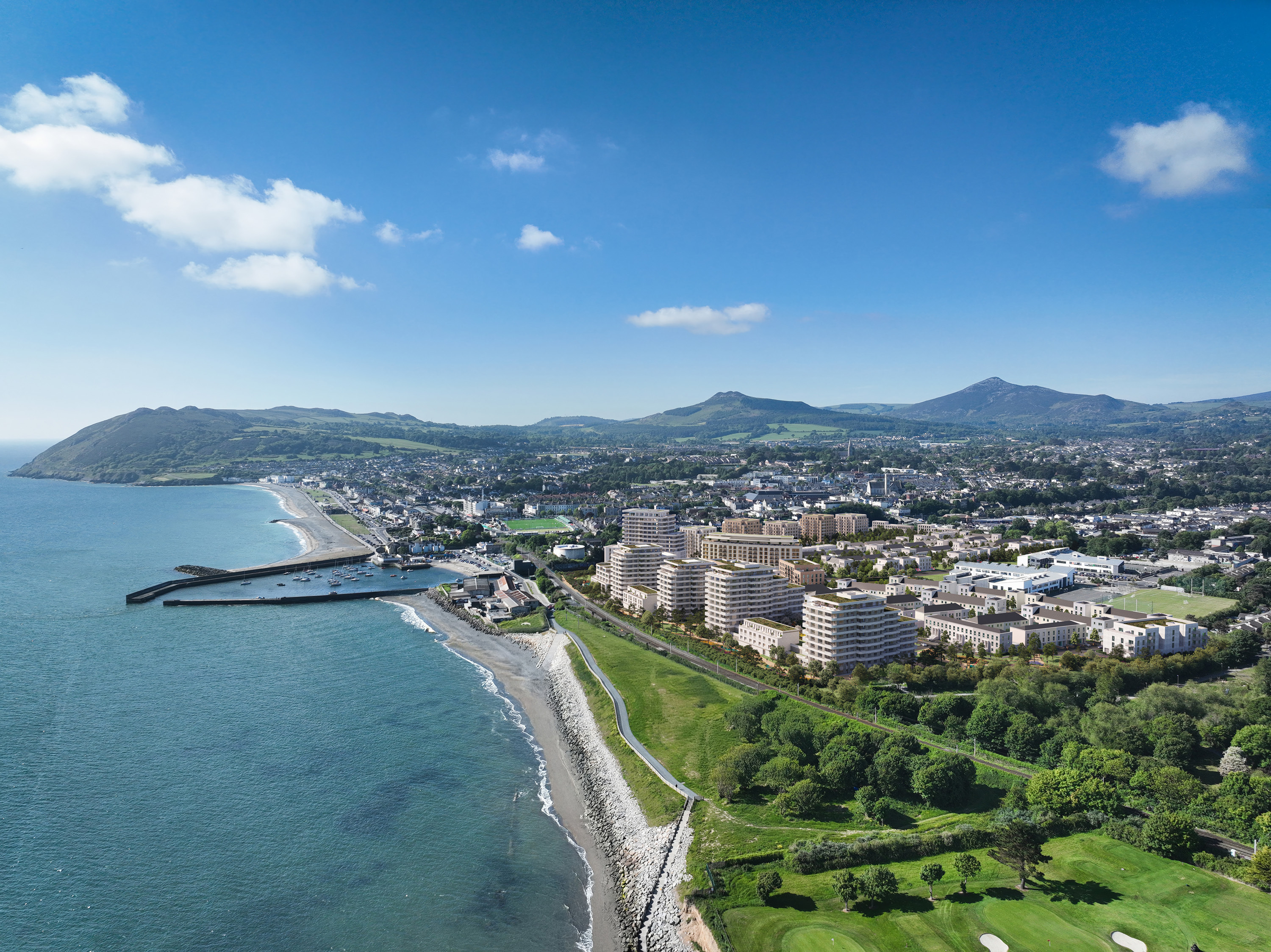 Illustrative aerial view of future phases