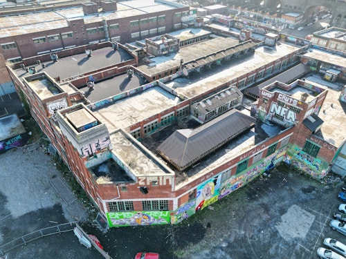 Aerial view of the Typhoo Building