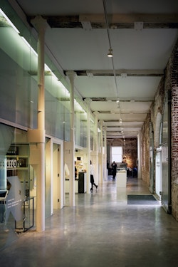 View from the ground floor foyer to the café