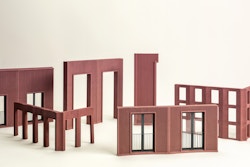 Models exploring the build-to-rent building's façade