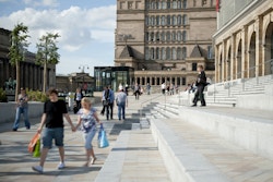 The stone steps link the station with St George’s Plateau