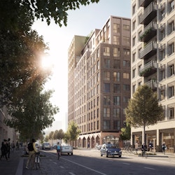 A view looking along  High Street South