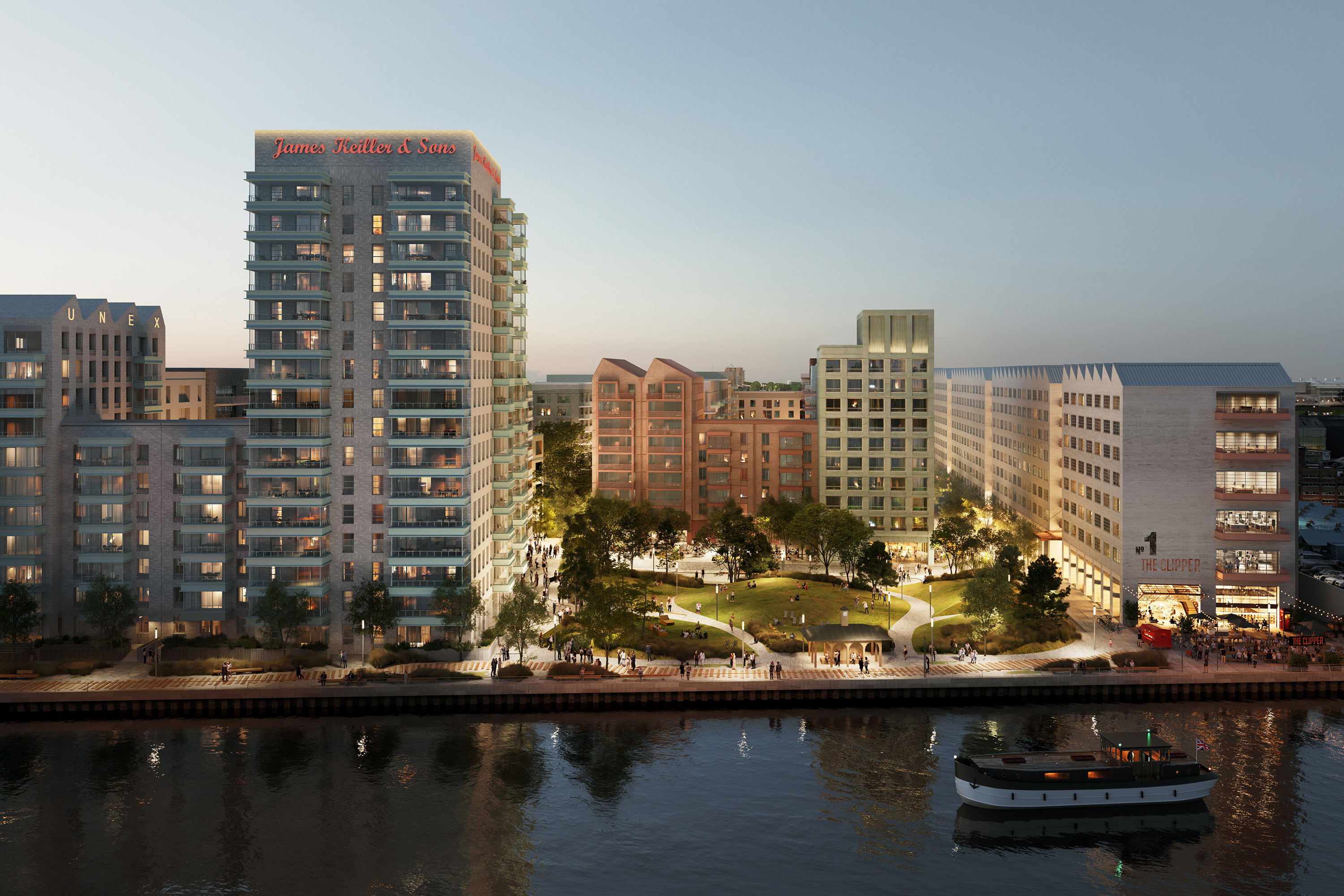 Thameside view of the neighbourhood